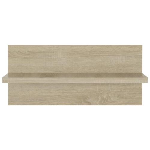 Væghængte hylder 2 stk. 40x11,5x18 cm konstrueret træ sonoma-eg