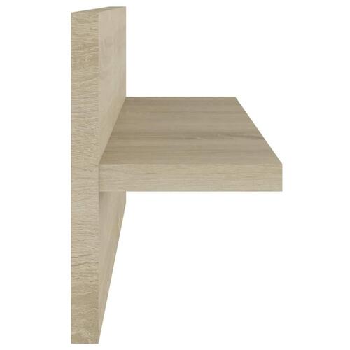 Væghængte hylder 2 stk. 40x11,5x18 cm konstrueret træ sonoma-eg