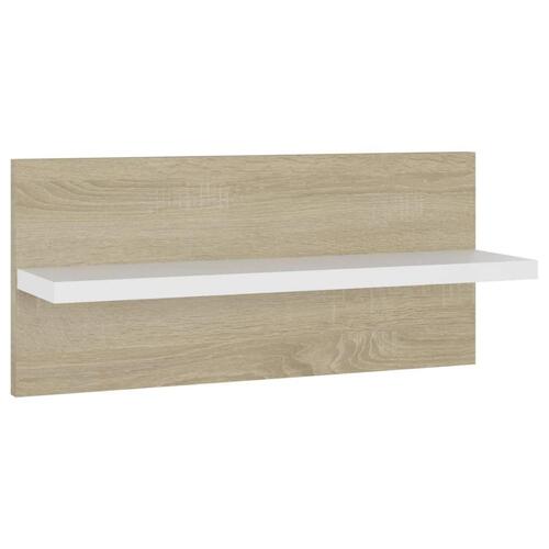 Væghylder 4 stk. 40x11,5x18 cm hvid og sonoma-eg
