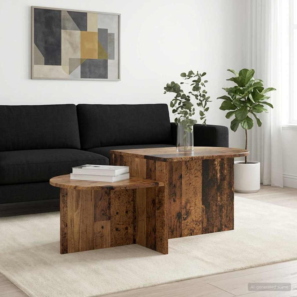 Sofabord Gammelt træ 100 x 50 x 40 cm Konstrueret træ billede