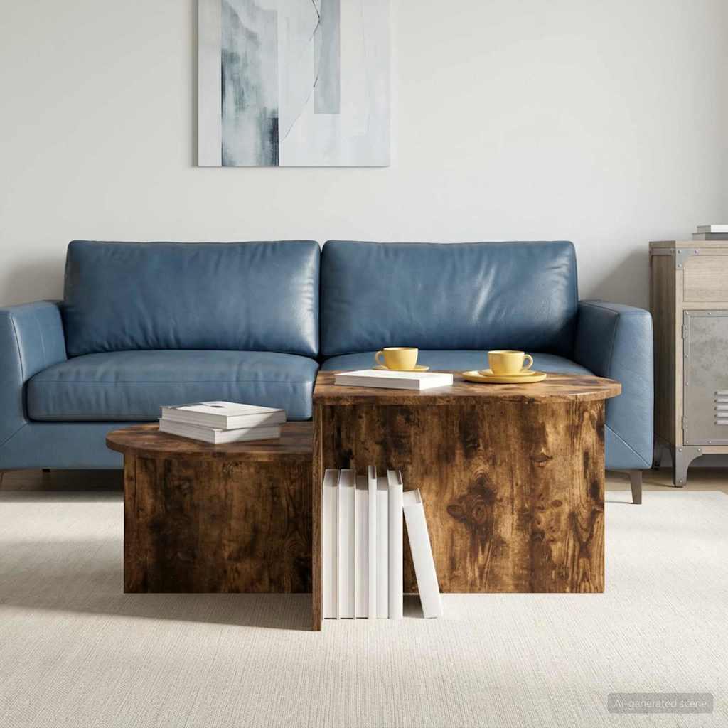 Sofabord Røget eg 100 x 50 x 40 cm Konstrueret træ billede
