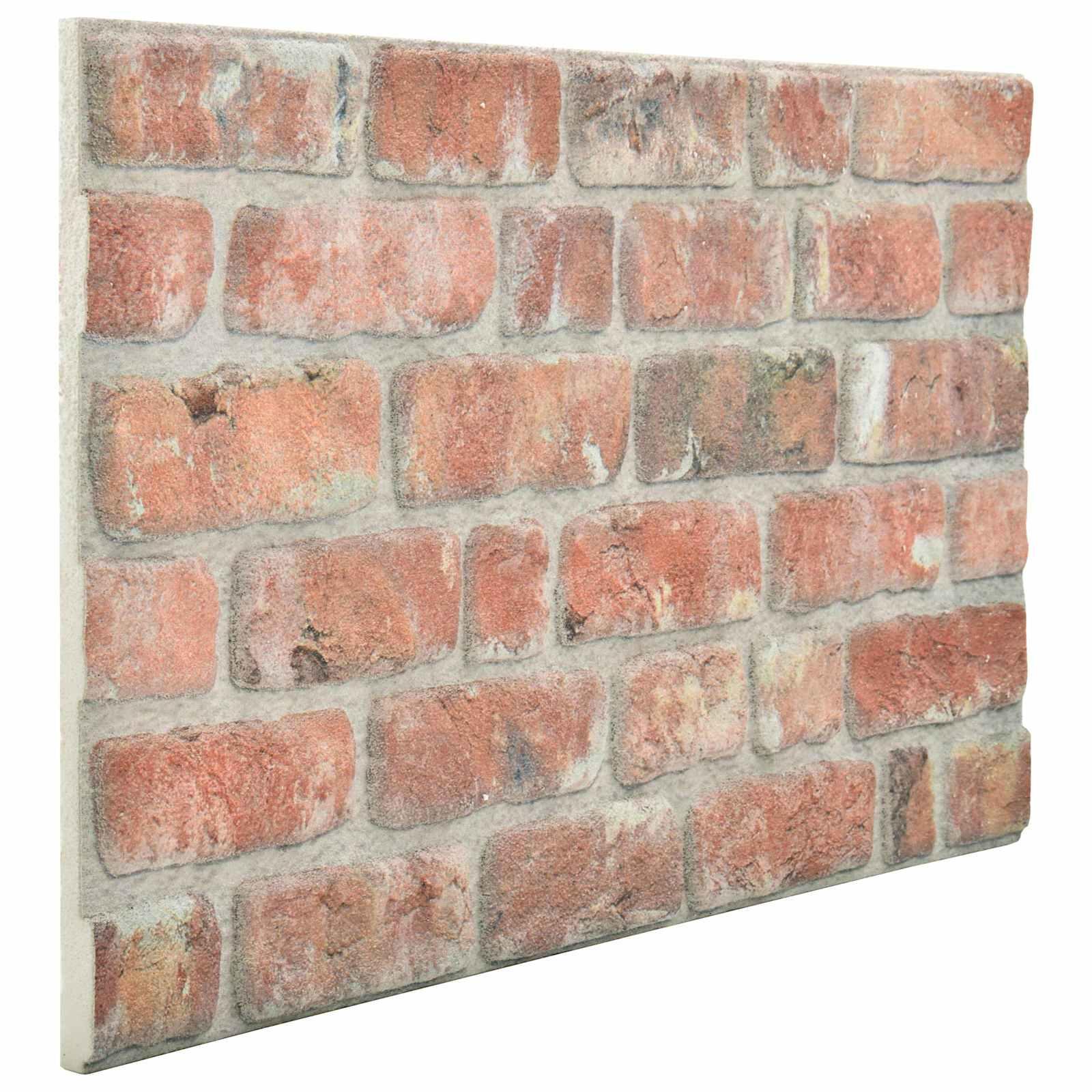 Vægpaneler 10 stk Rød 100 x 50 cm EPS Skum billede