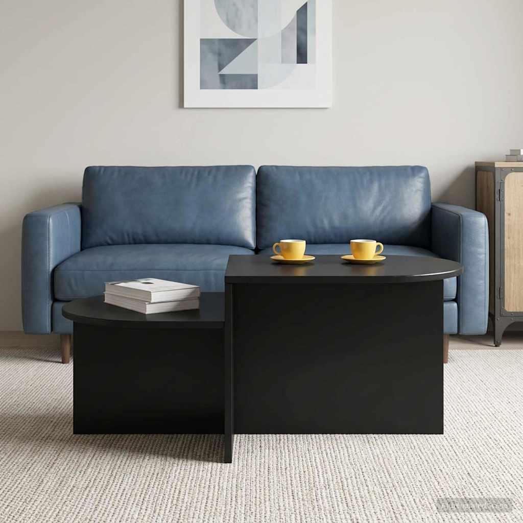 Sofabord Sort eg 100 x 50 x 40 cm Konstrueret træ billede