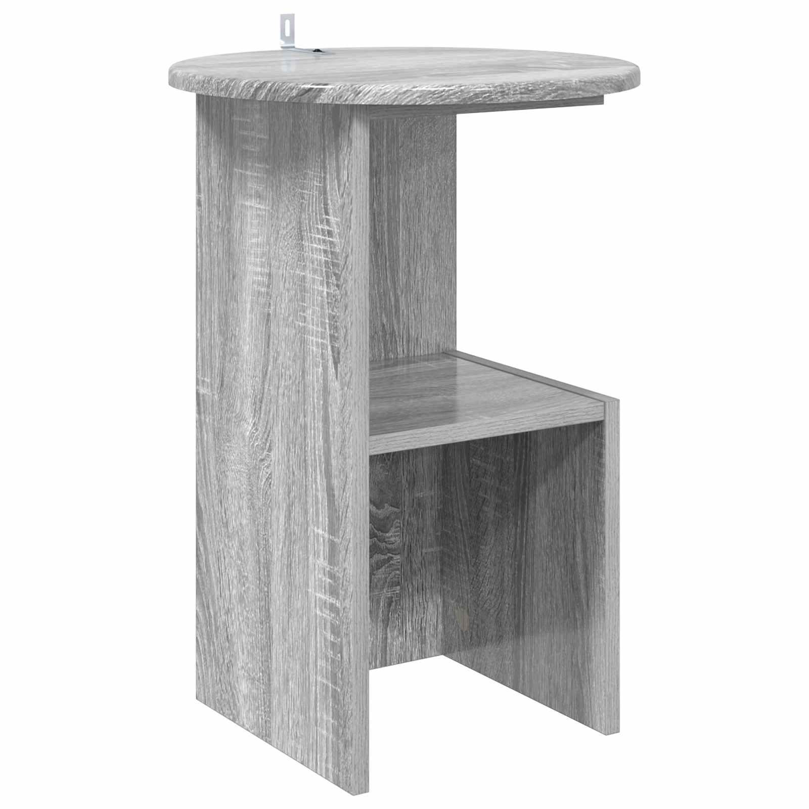 Sidebord Grå sonoma-eg Ø 39,5 x 55 cm Konstrueret træ billede
