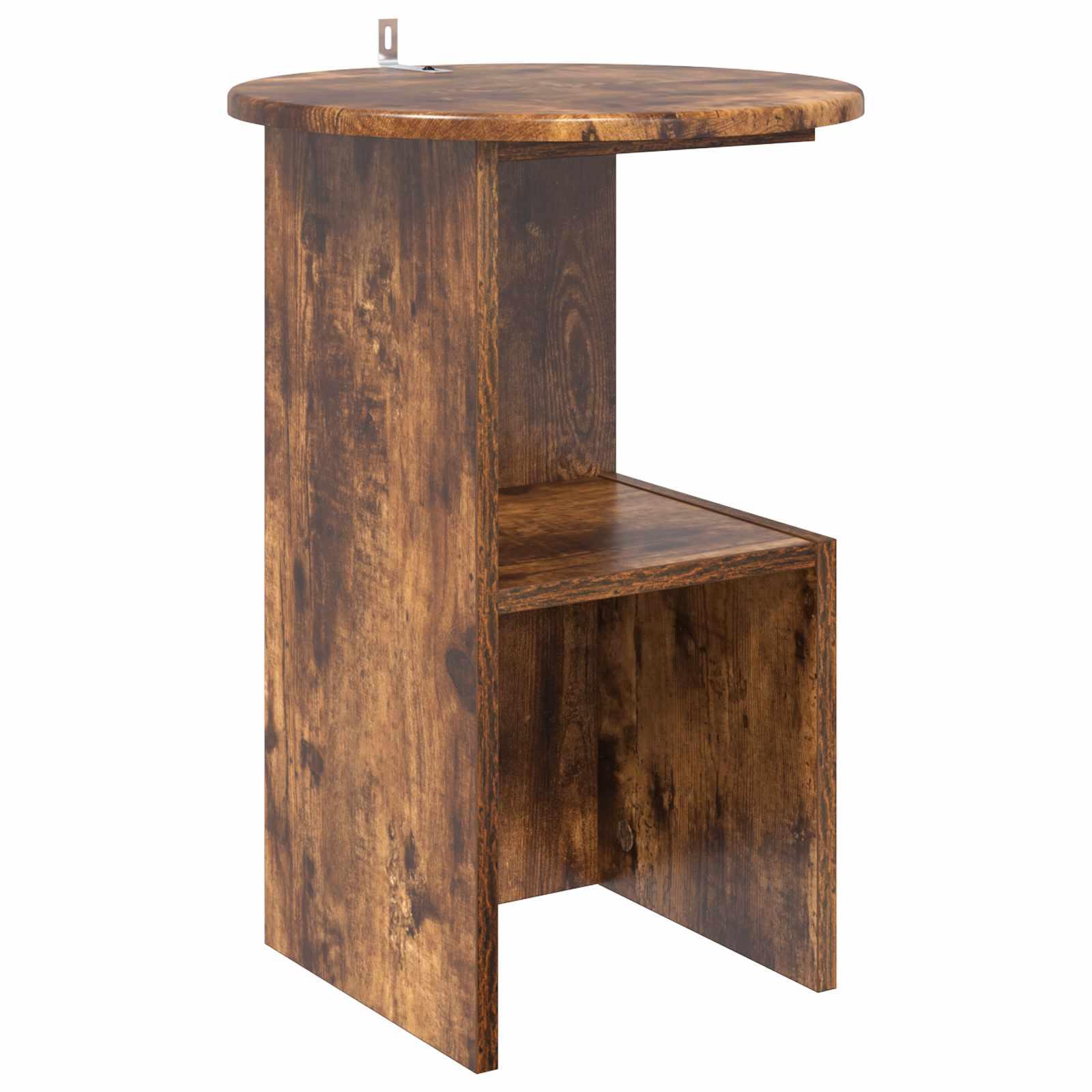Sidebord Røget eg Ø 39,5 x 55 cm Konstrueret træ billede