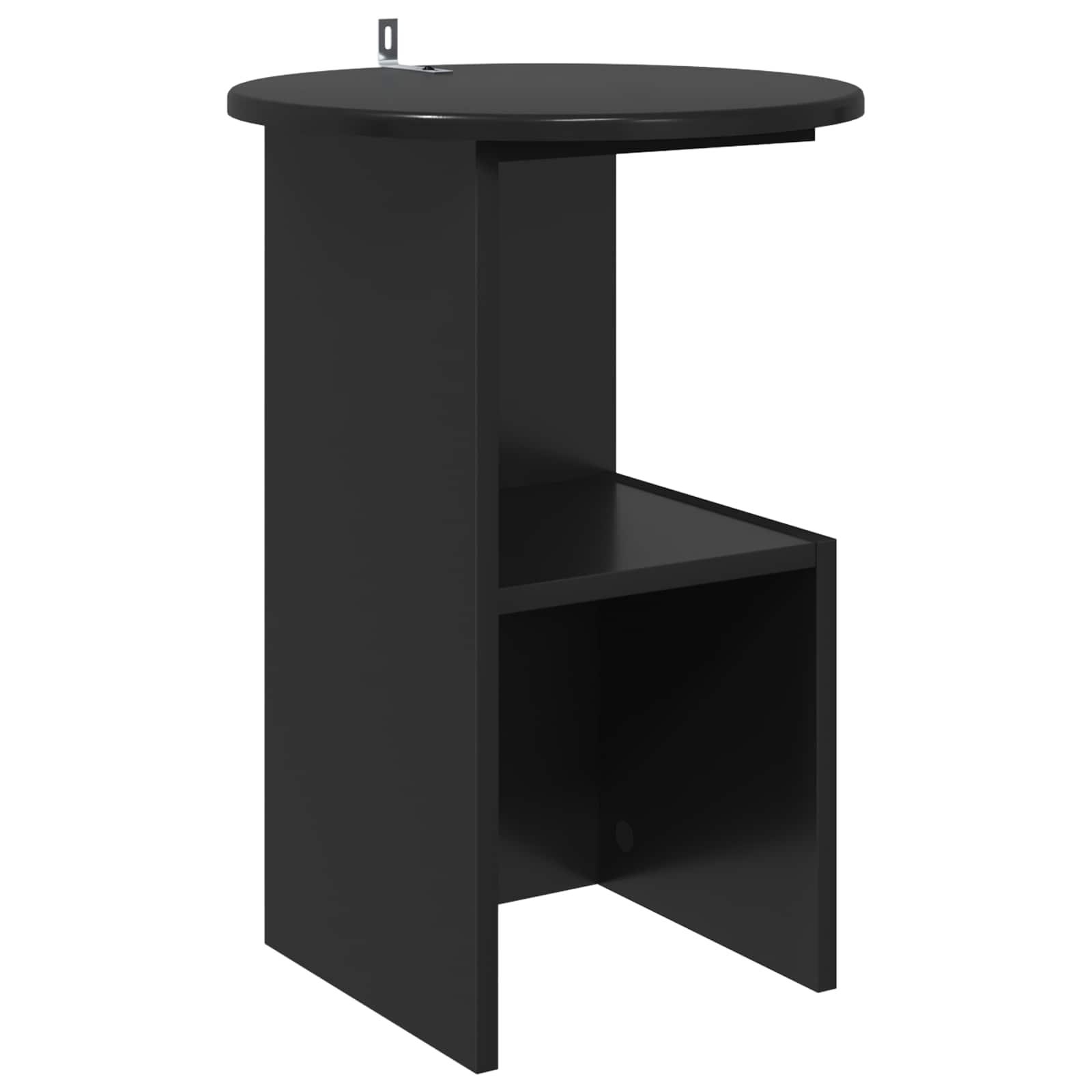 Sidebord Sort eg Ø 39,5 x 55 cm Konstrueret træ billede