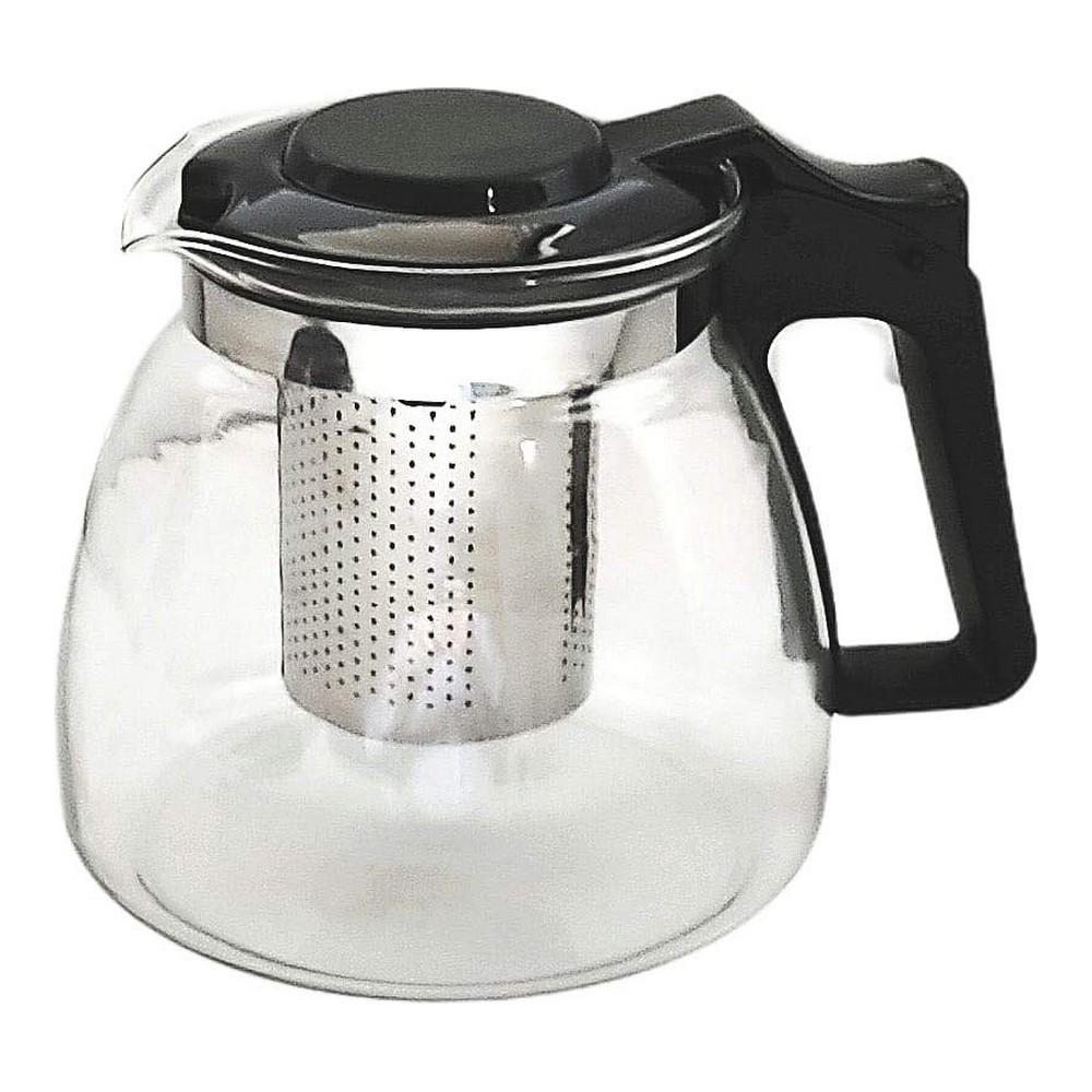 Vivalto tekande - sort/gennemsigtig/sølvfarvet glas og plastik, 900 ml