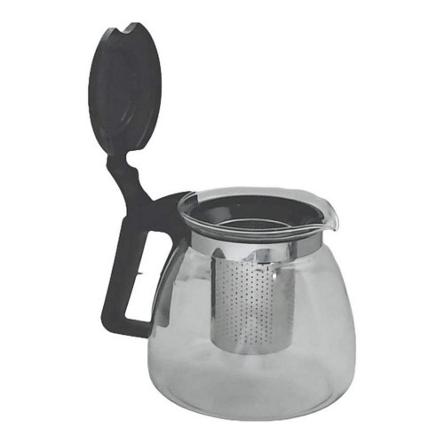Vivalto tekande - sort/gennemsigtig/sølvfarvet glas og plastik, 900 ml