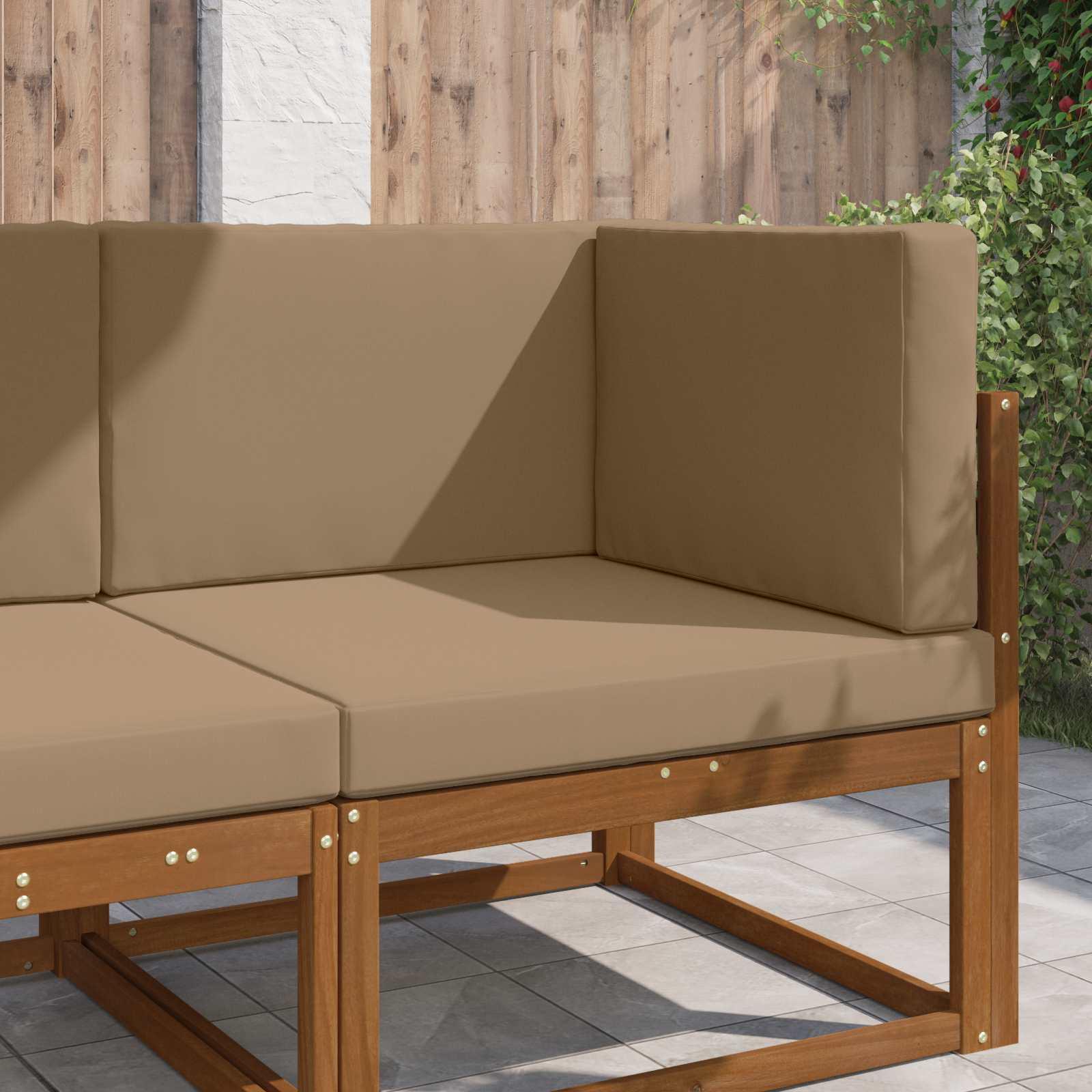 Udendørs Sofa Pude 3 stk Gråbrun Polyester billede