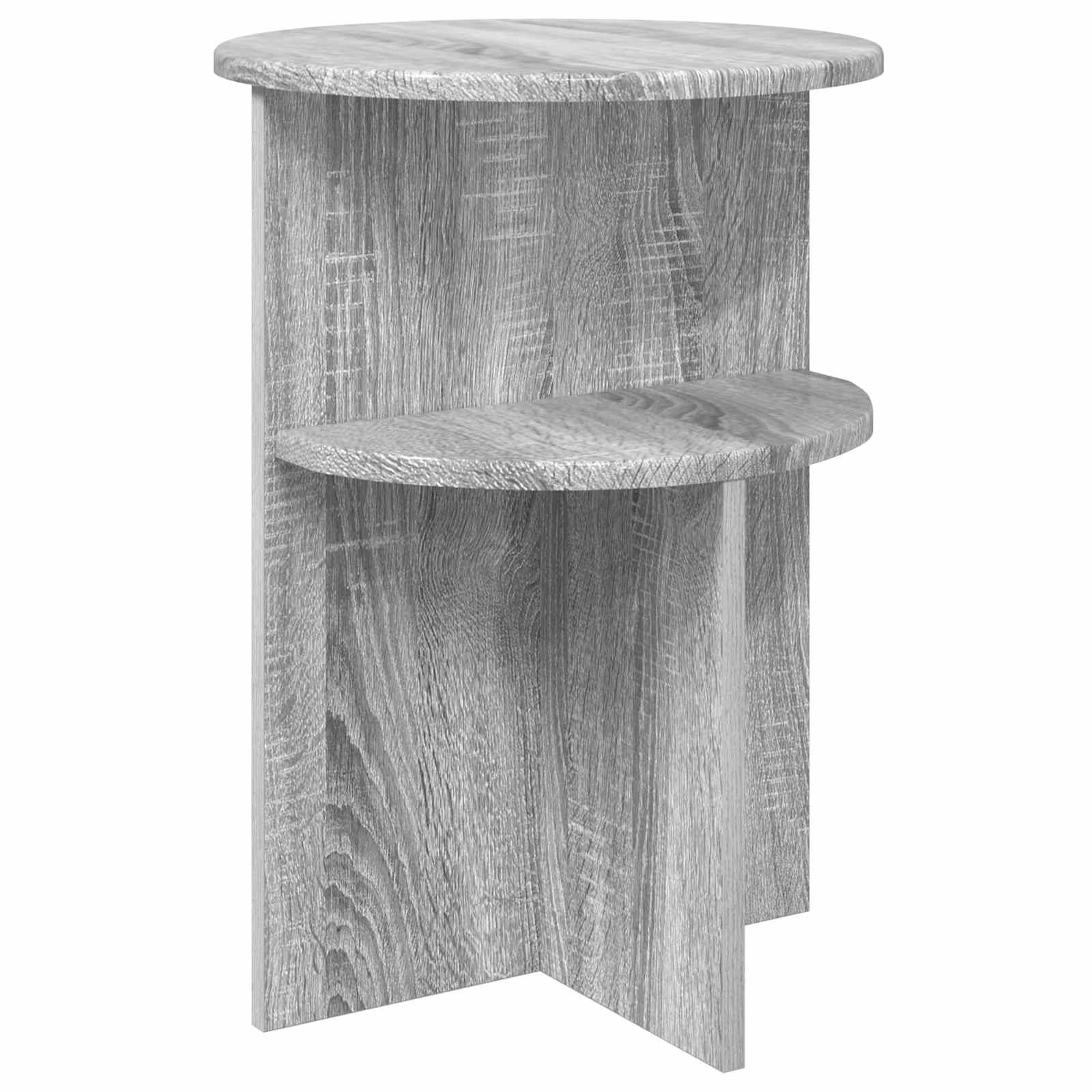 Sidebord Grå sonoma-eg Ø 39,5 x 55 cm Konstrueret træ billede
