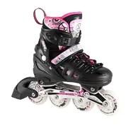 Nils Extreme NH10905 4-i-1 rulleskøjter - Pink LED, str. S (31-34) billede