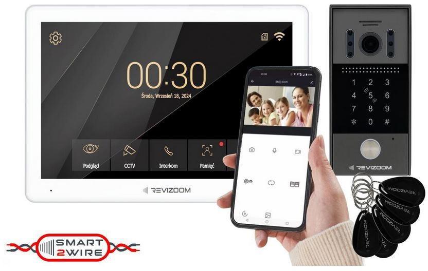 Video dørtelefon REVIZOOM RM-T203HD – Hvid billede