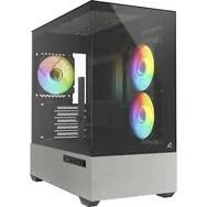 Sharkoon MK7 ARGB mATX kabinet - 2x hærdet glas