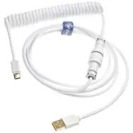 Ducky Coiled Cable - hvid spiral USB-kabel billede