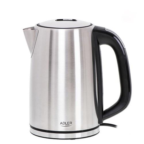 Adler AD 1340 elkedel 1,7 l - 2.200 W, sort/sølv billede