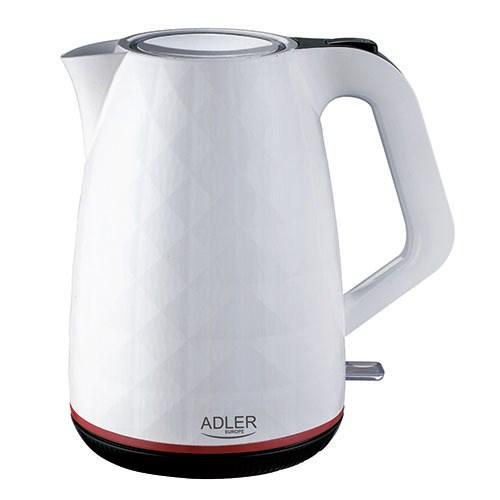 Adler AD 1277 – elkedel 1,7 l, 2.200 W – hvid billede