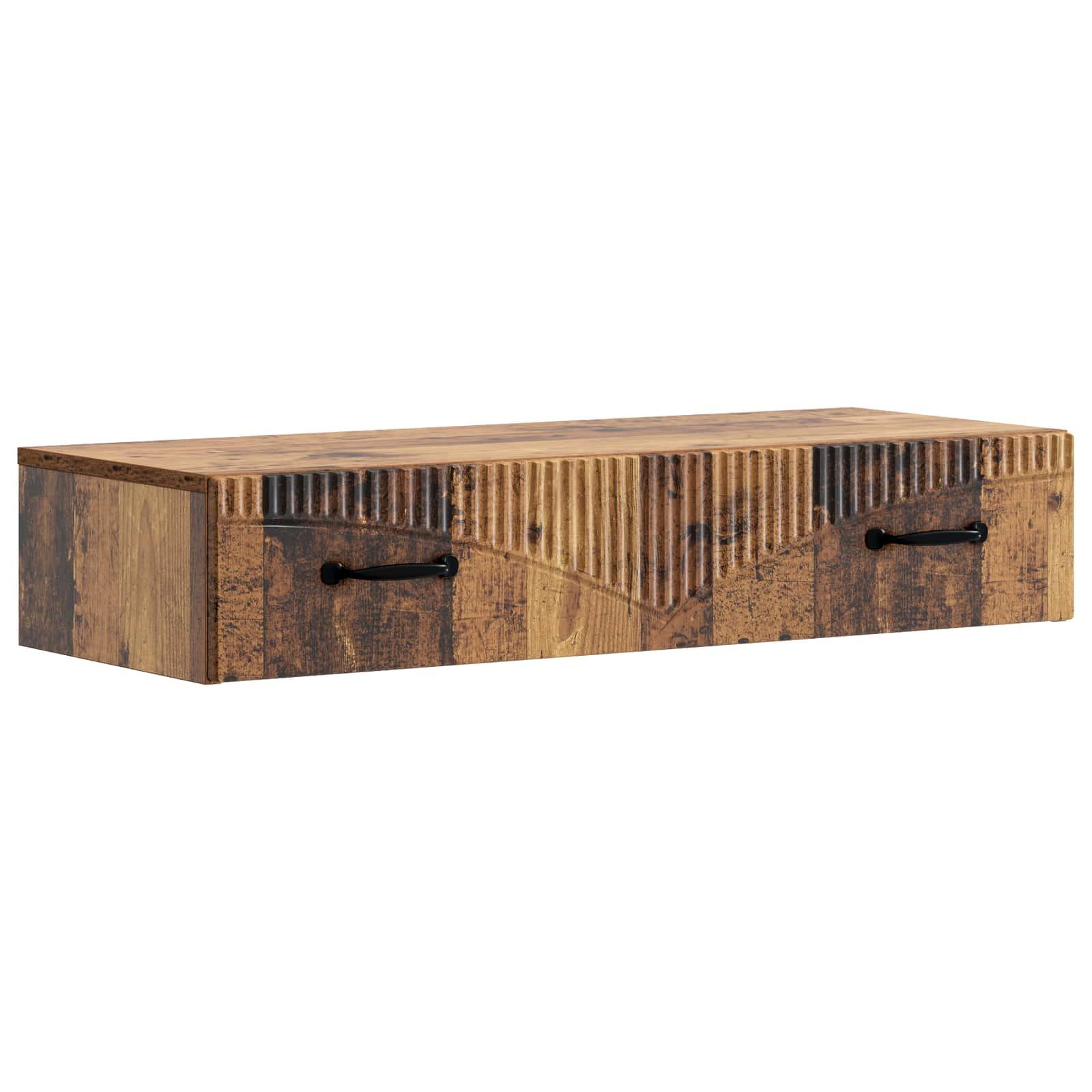 Væghængt Sideskab Gammelt træ 87,5 x 34,5 x 17 cm billede