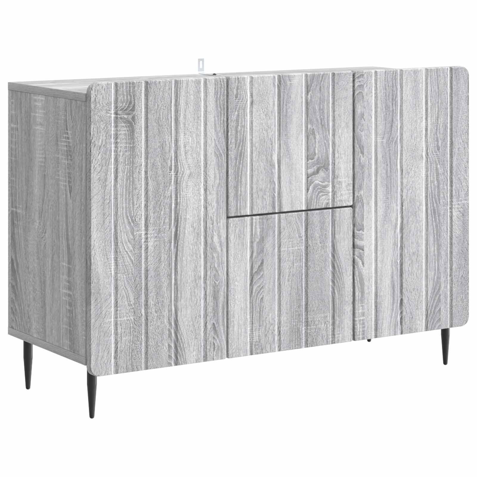 Sidebord Grå sonoma-eg 89 x 34,5 x 62 cm Konstrueret træ billede