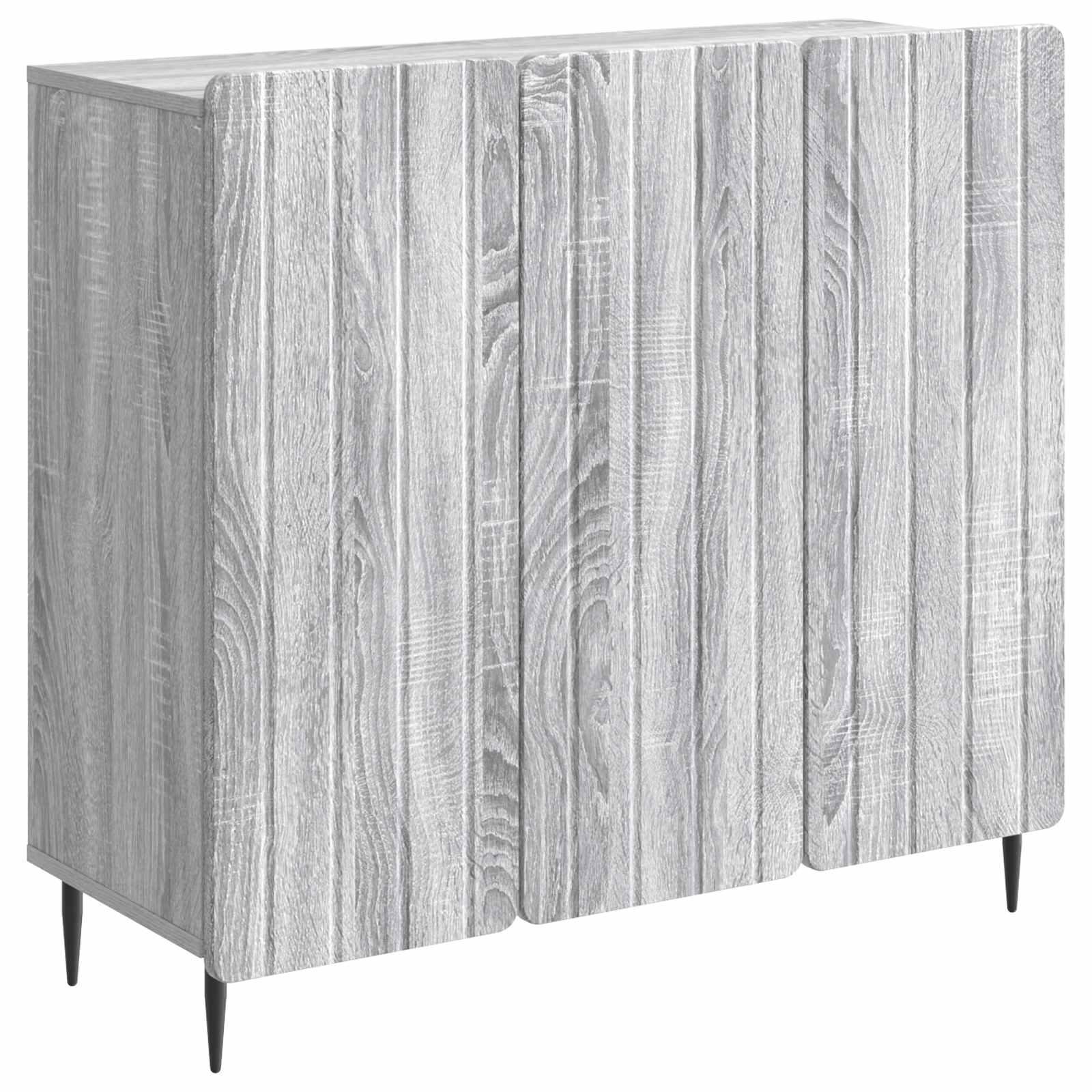 Sidebord Grå sonoma-eg 89 x 34,5 x 82 cm Konstrueret træ billede