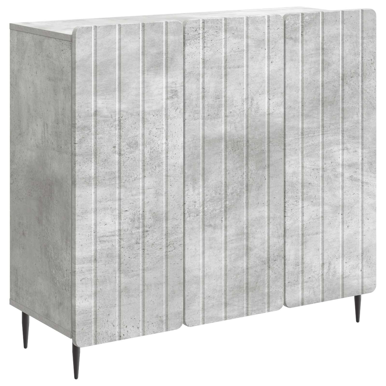 Sidebord Betongrå 89 x 34,5 x 82 cm Konstrueret træ billede