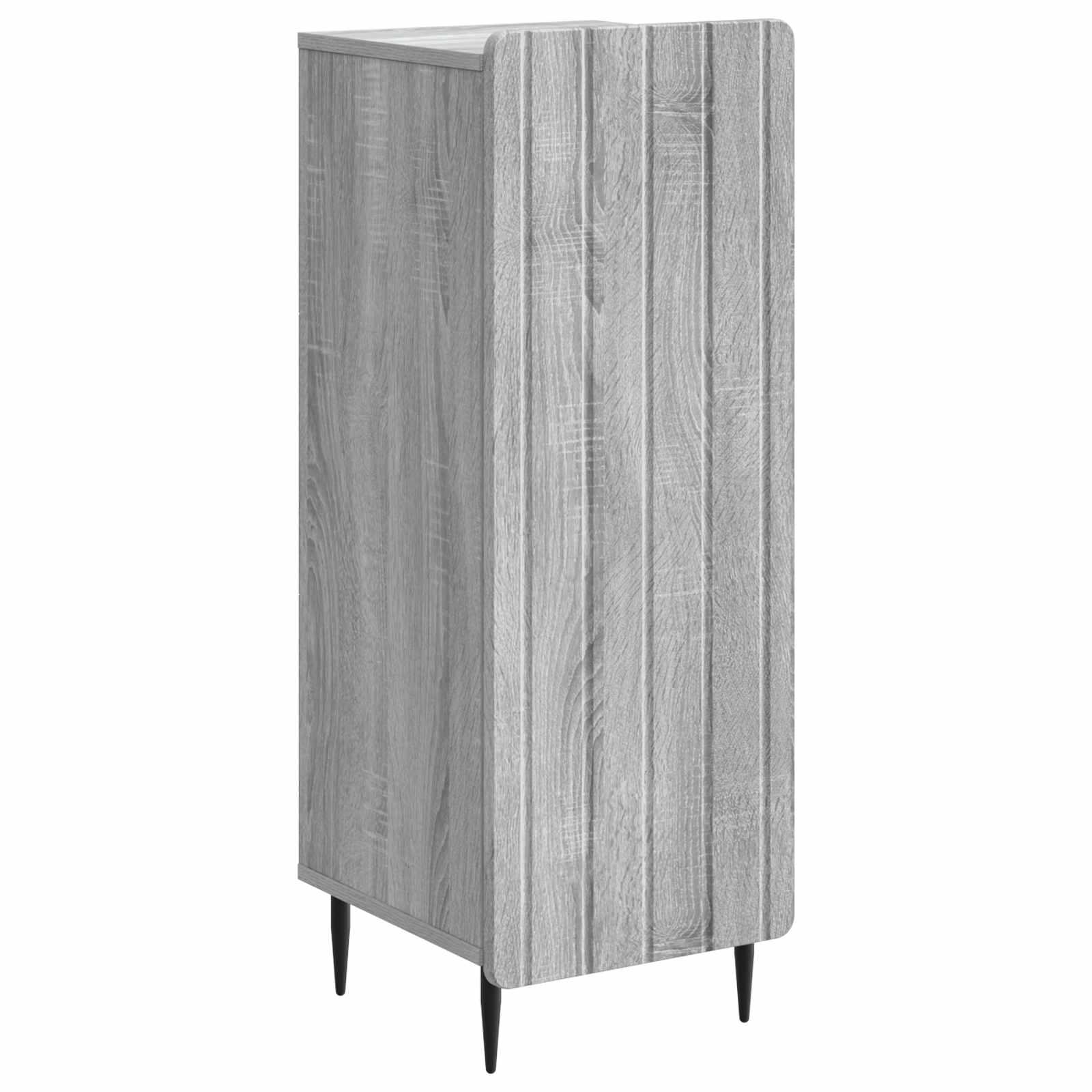 Sidebord Grå sonoma-eg 34,5 x 33 x 92 cm Konstrueret træ billede