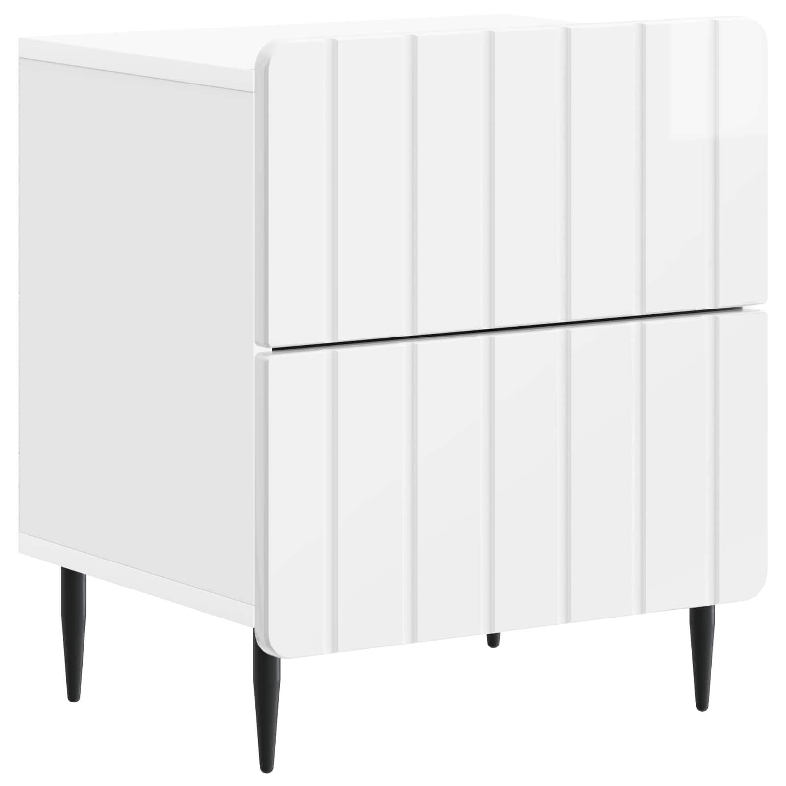 Natskab Hvid højglans 43 x 34,5 x 49,5 cm Konstrueret træ billede