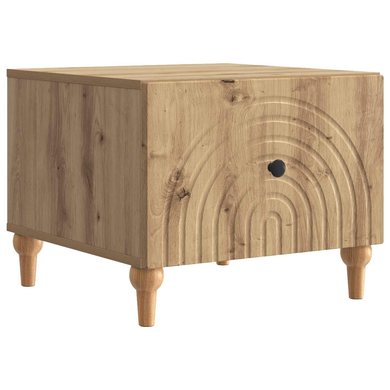 Sofabord med skuffe Artisan-eg 49 x 50 x 40 cm Konstrueret træ billede