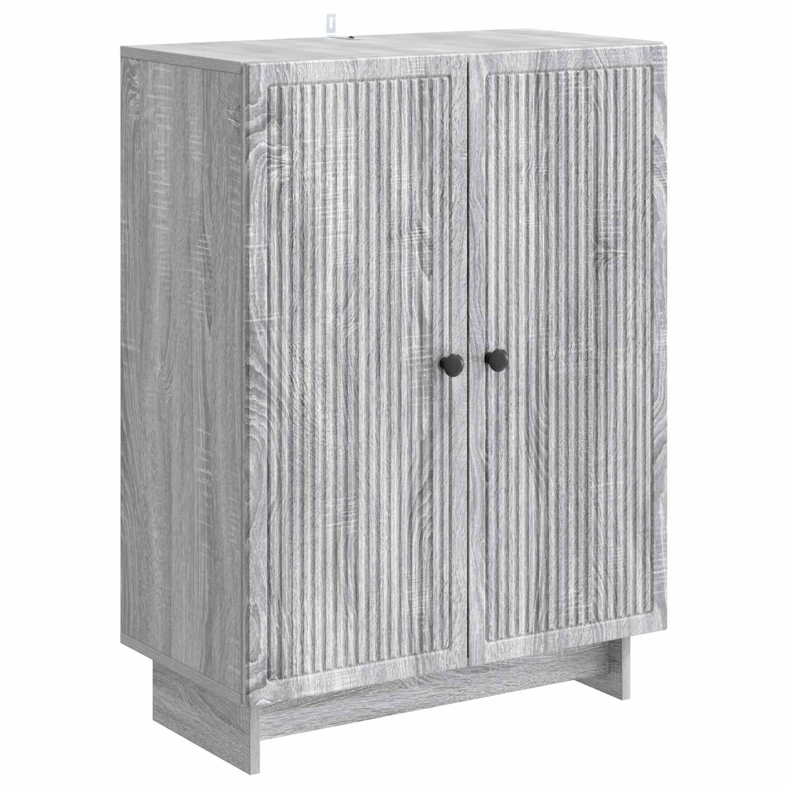 Sidebord Grå sonoma-eg 66 x 34,5 x 90 cm Konstrueret træ billede