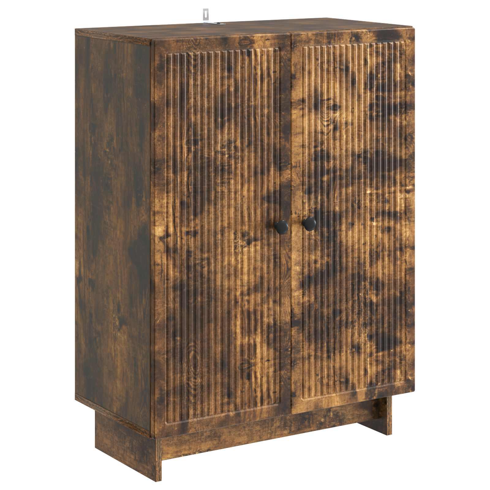 Sidebord Røget eg 66 x 34,5 x 90 cm Konstrueret træ billede