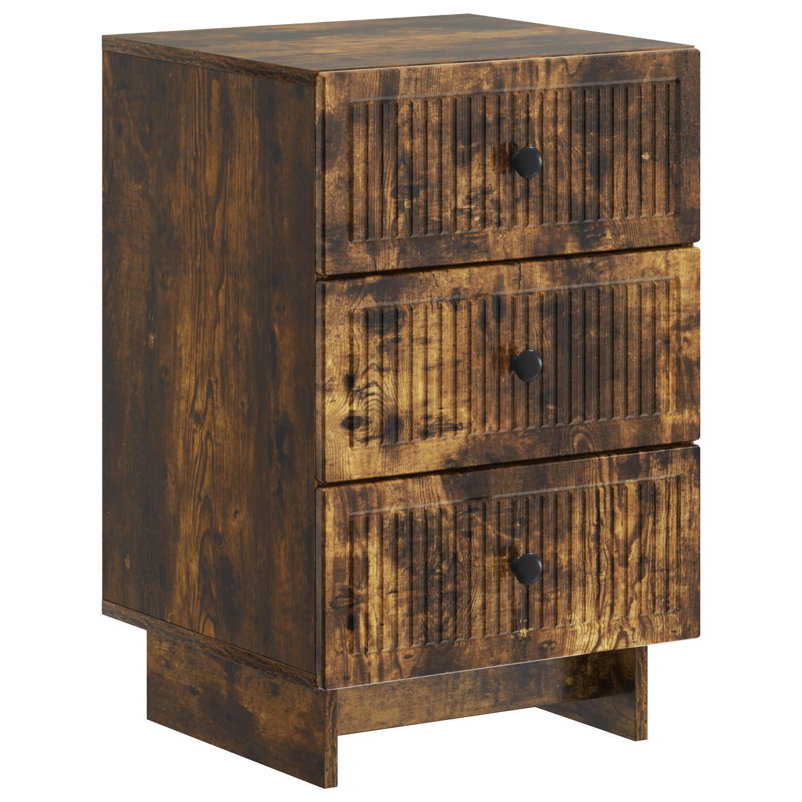 Natskab med skuffe Røget eg 43 x 41 x 66,5 cm Konstrueret træ billede