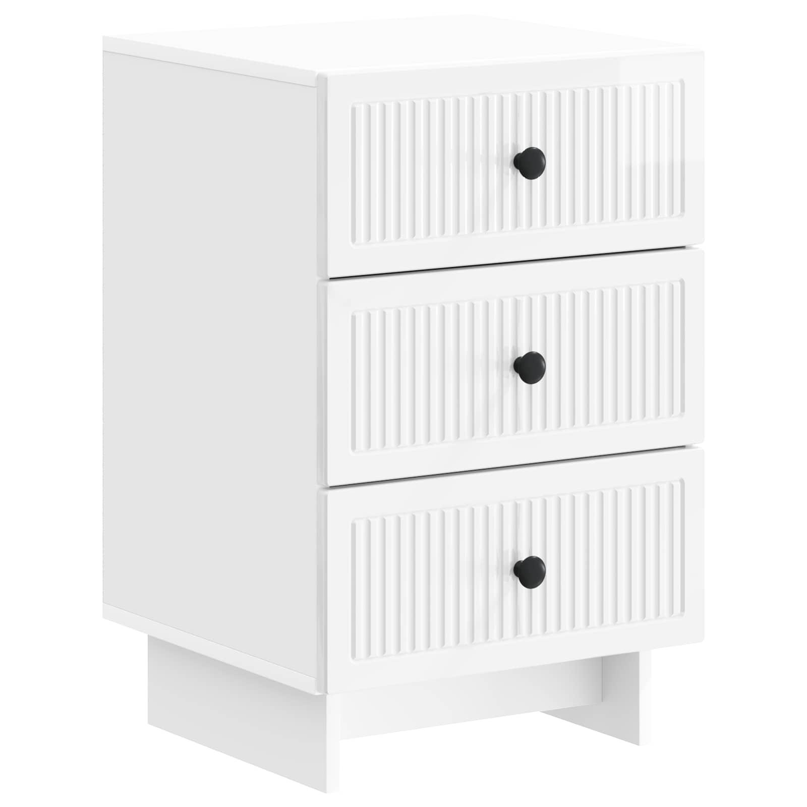 Natskab Hvid højglans 43 x 41 x 66,5 cm Konstrueret træ billede
