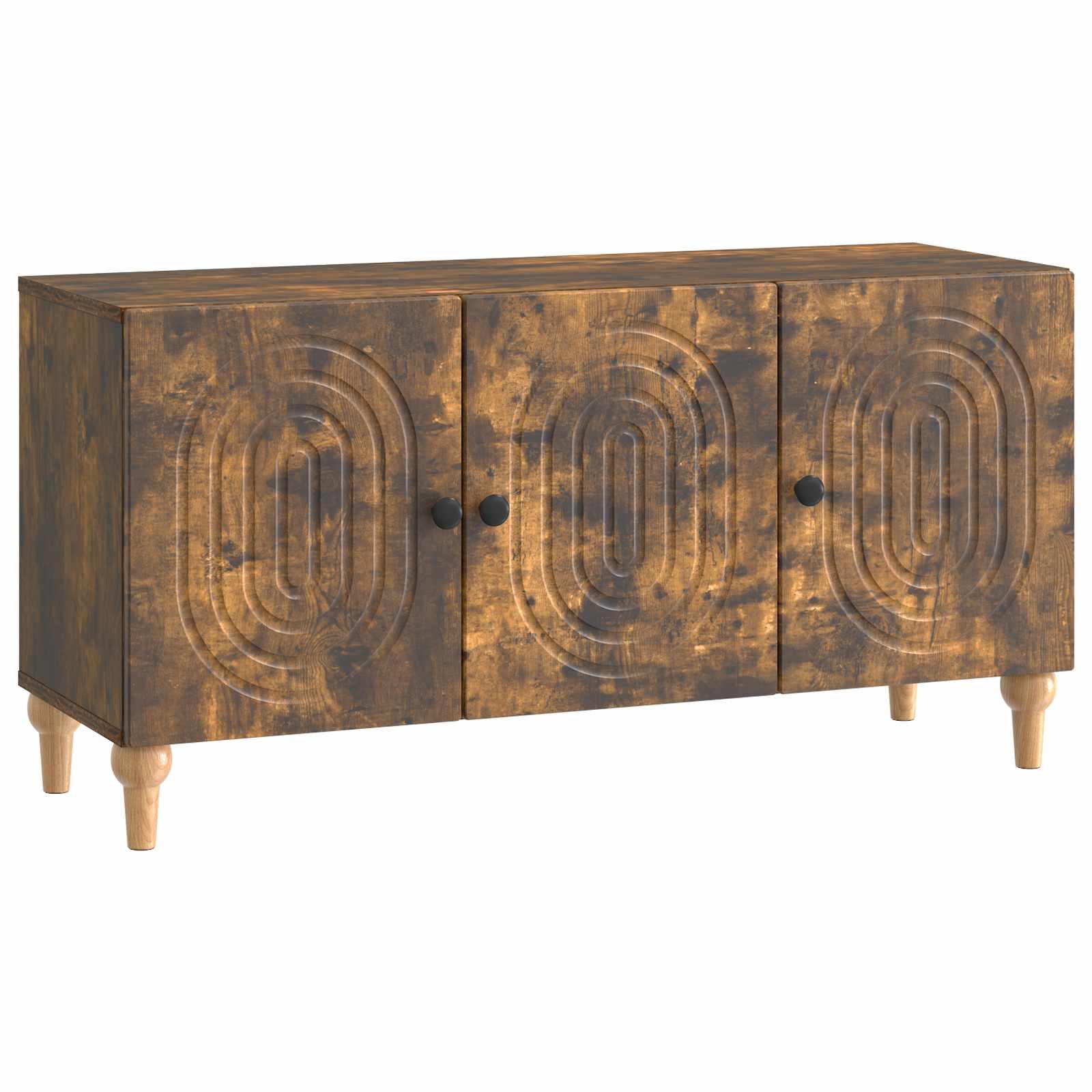 TV-skab Røget eg 99 x 34,5 x 50 cm Konstrueret træ billede
