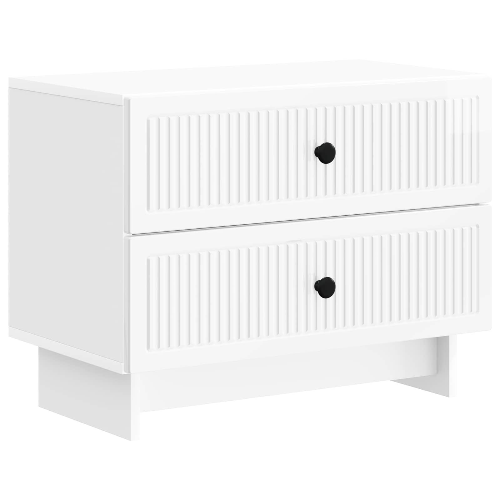 Natskab Hvid højglans 62 x 34,5 x 47,5 cm Konstrueret træ billede