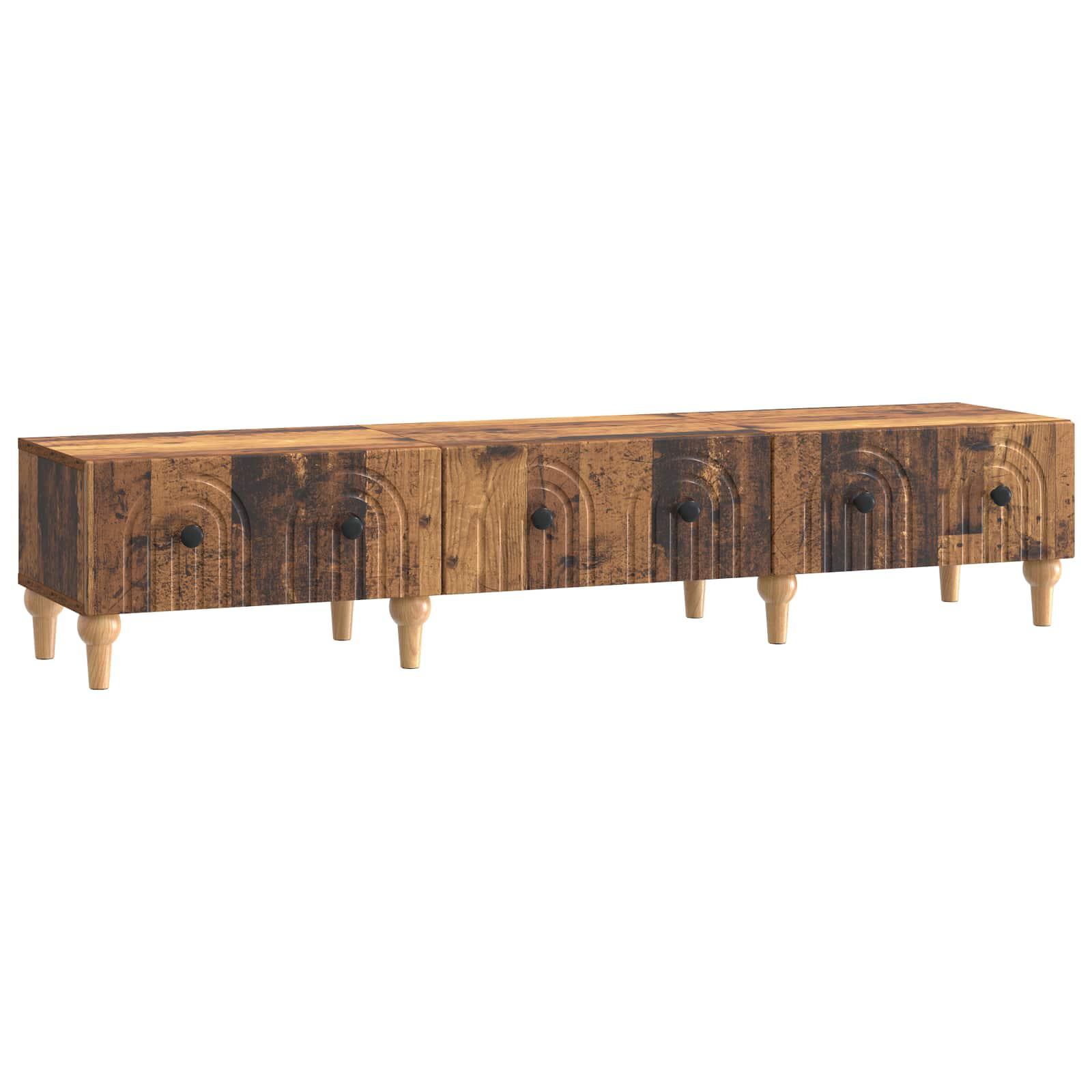 TV-skab Gammelt træ 147 x 34,5 x 30 cm Konstrueret træ billede