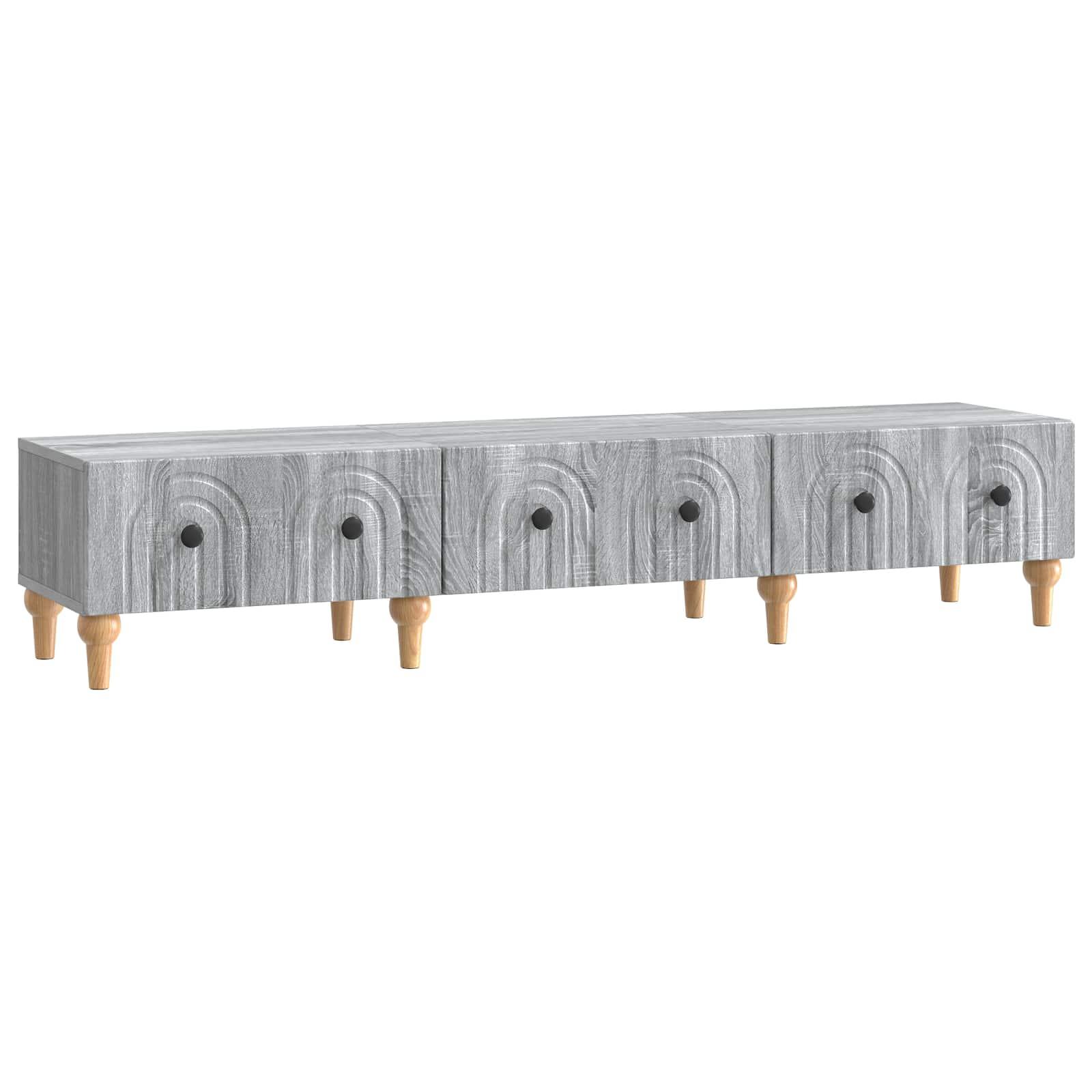 TV-skab Grå sonoma-eg 147 x 34,5 x 30 cm Konstrueret træ billede