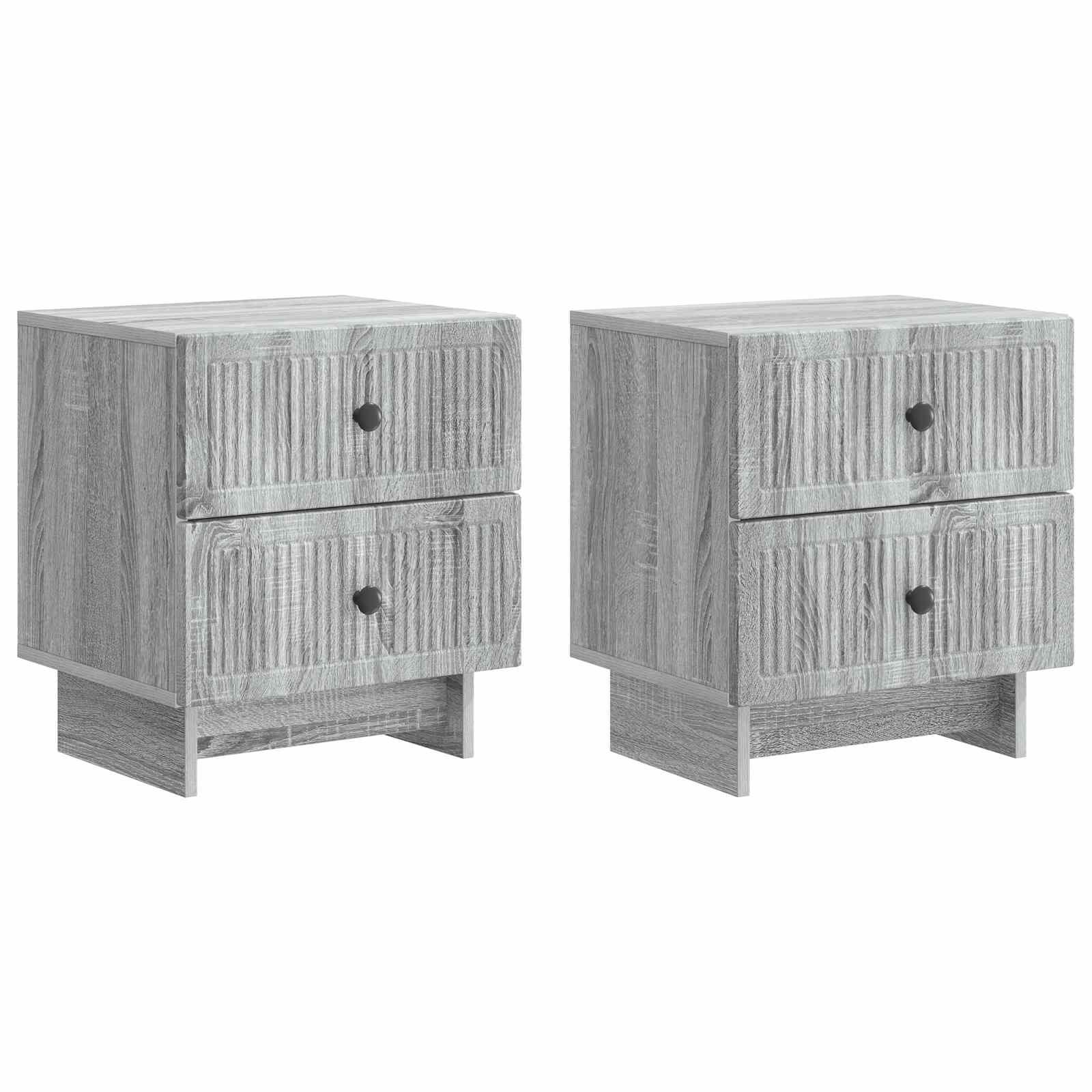 Natskab 2 stk Grå sonoma-eg 43 x 34,5 x 47,5 cm Konstrueret træ billede