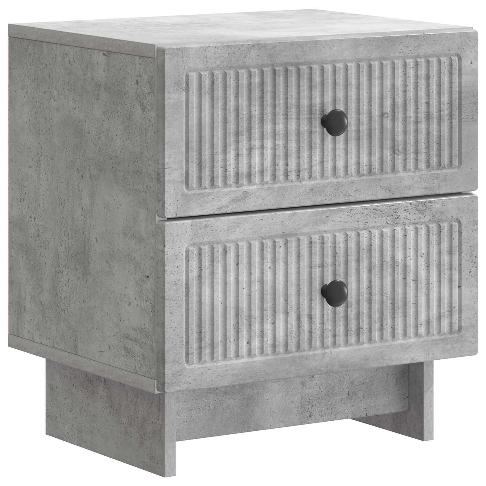 Natskab med skuffe Betongrå 43 x 34,5 x 47,5 cm Konstrueret træ billede