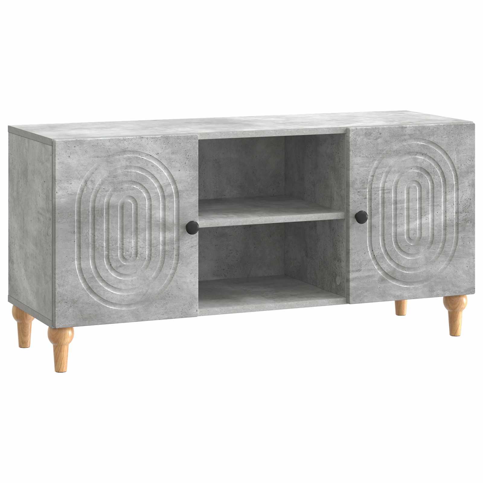 TV-skab Betongrå 102 x 34,5 x 50 cm Konstrueret træ billede
