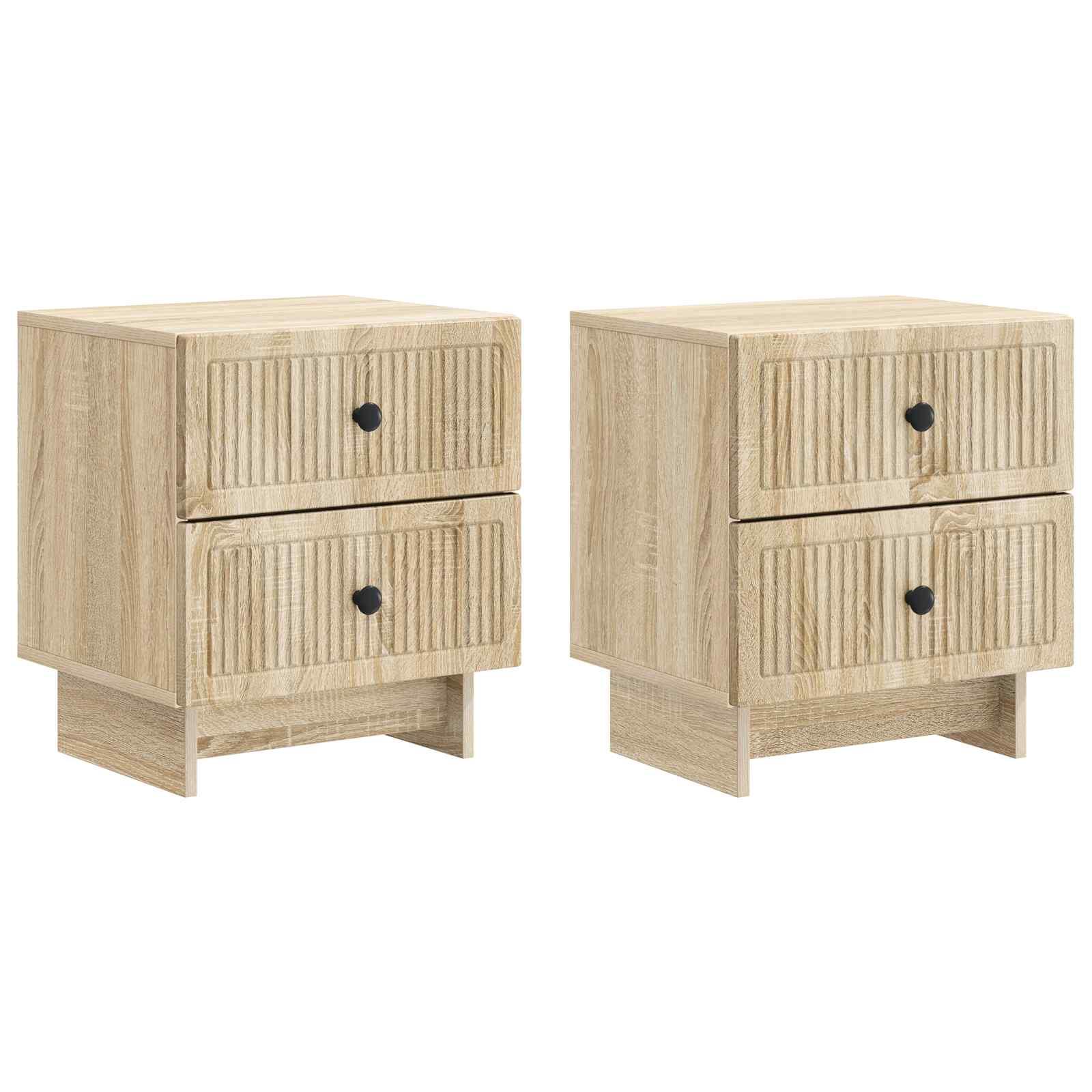Natskab 2 stk Sonoma-eg 43 x 34,5 x 47,5 cm Konstrueret træ billede