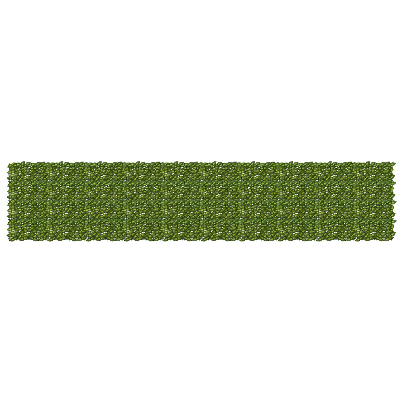 Altanscreen med blade Grøn og Gul 500 x 100 cm billede