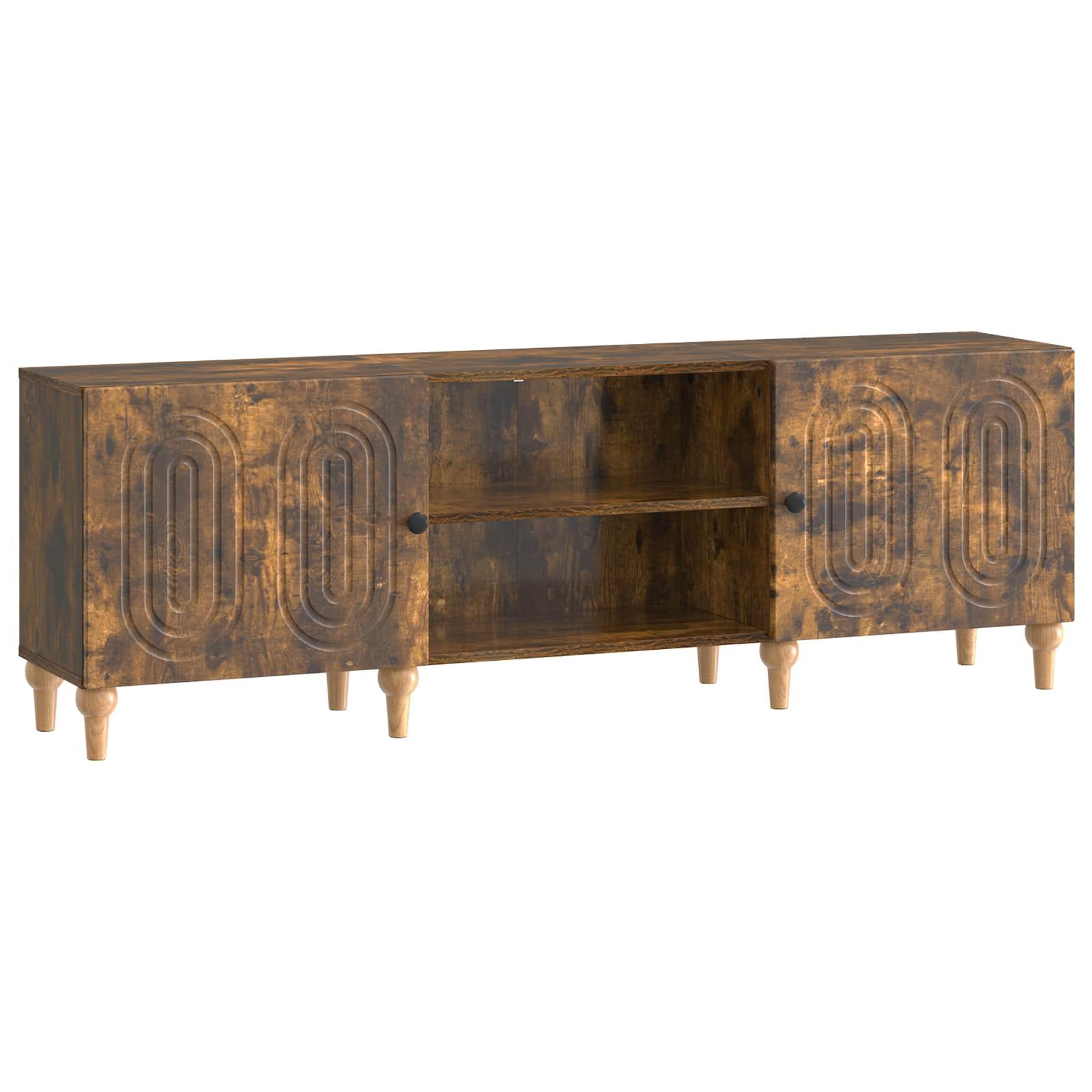 TV-skab Røget eg 150 x 31 x 50 cm Konstrueret træ billede