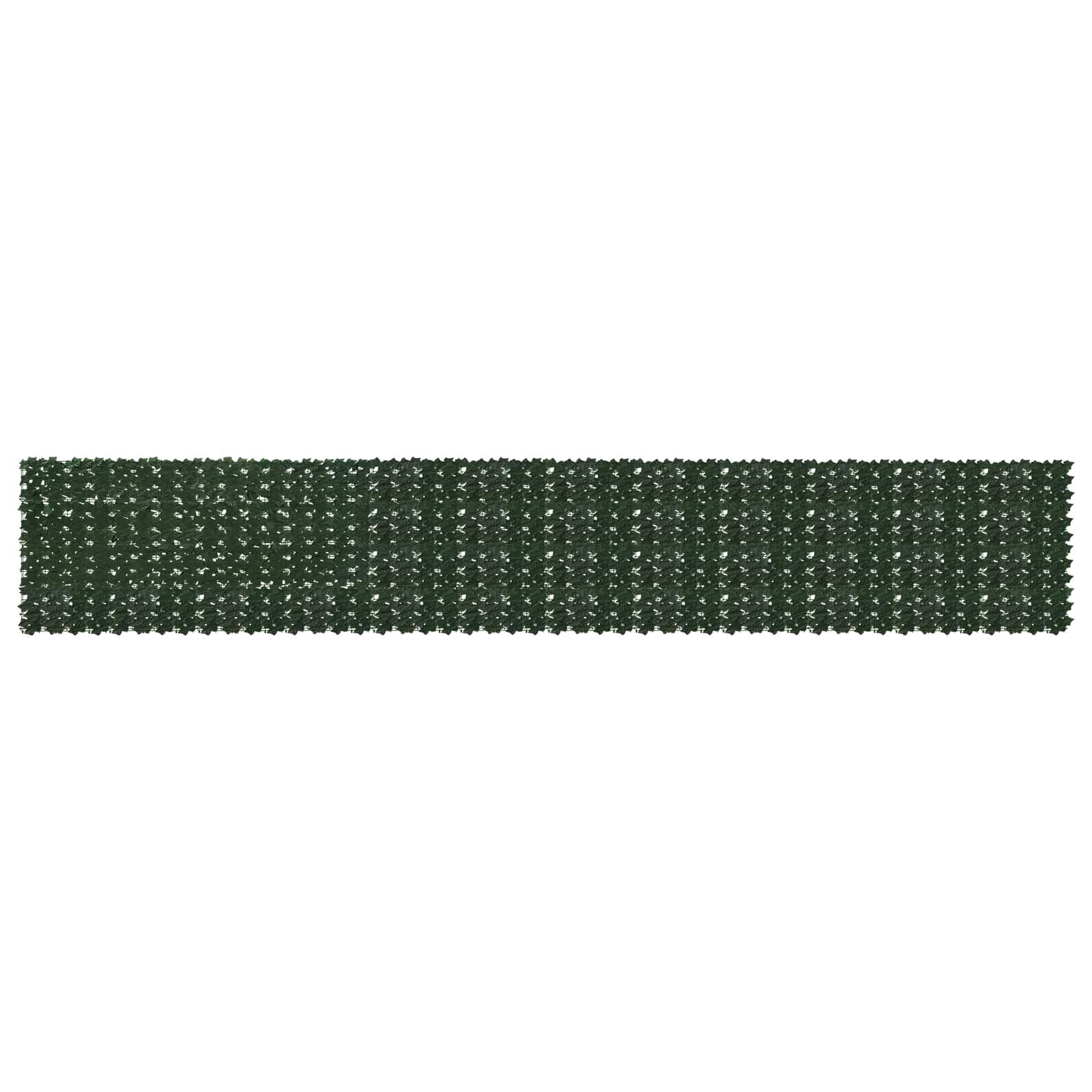 Altanscreen med blade Mørkegrøn 600 x 100 cm billede