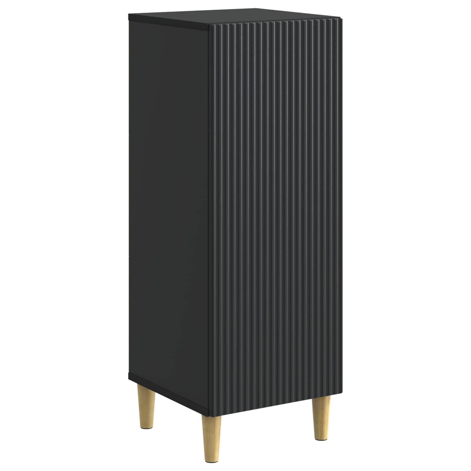 Sidebord Sort 33 x 34,5 x 90 cm Konstrueret træ billede
