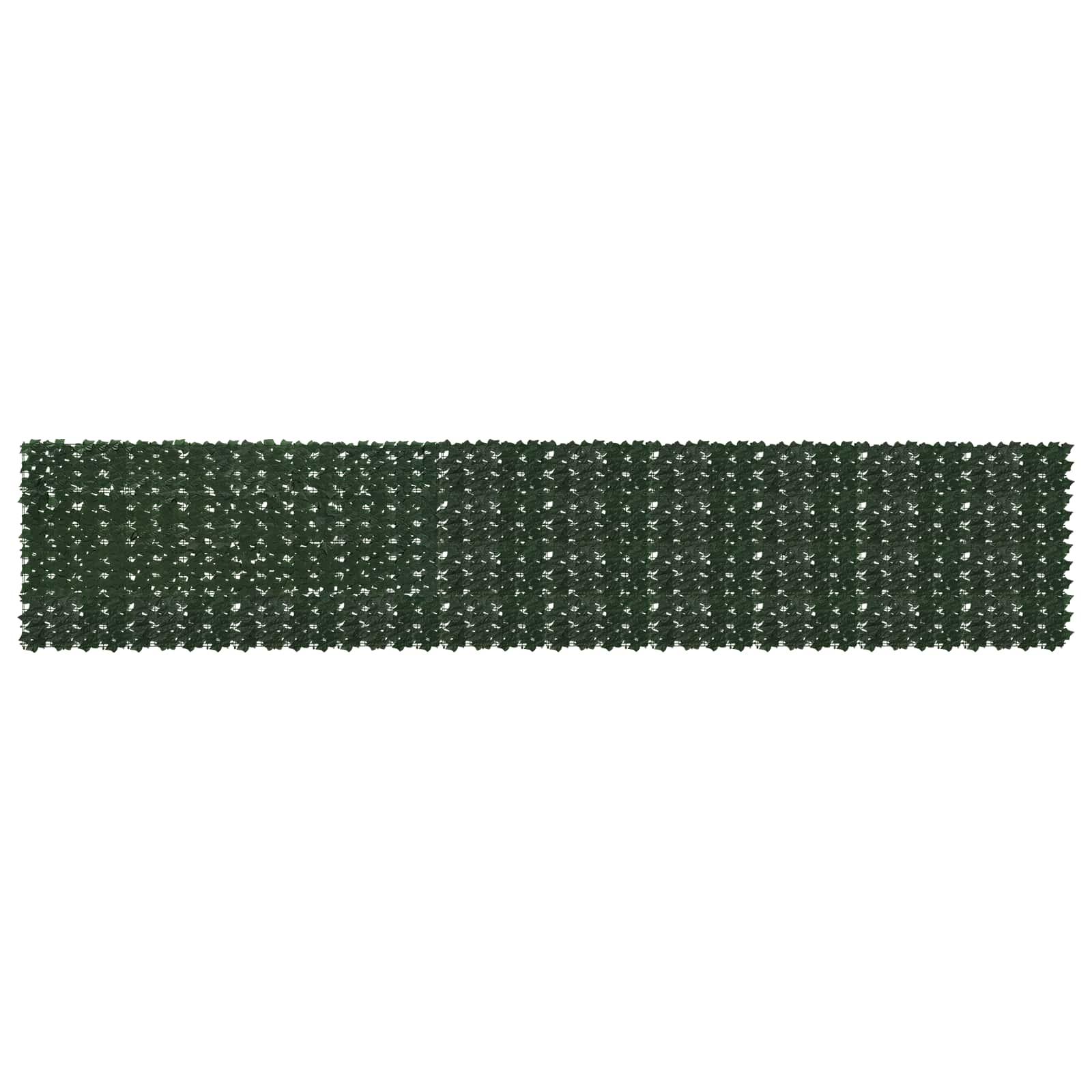 Altanscreen med blade Mørkegrøn 500 x 100 cm billede