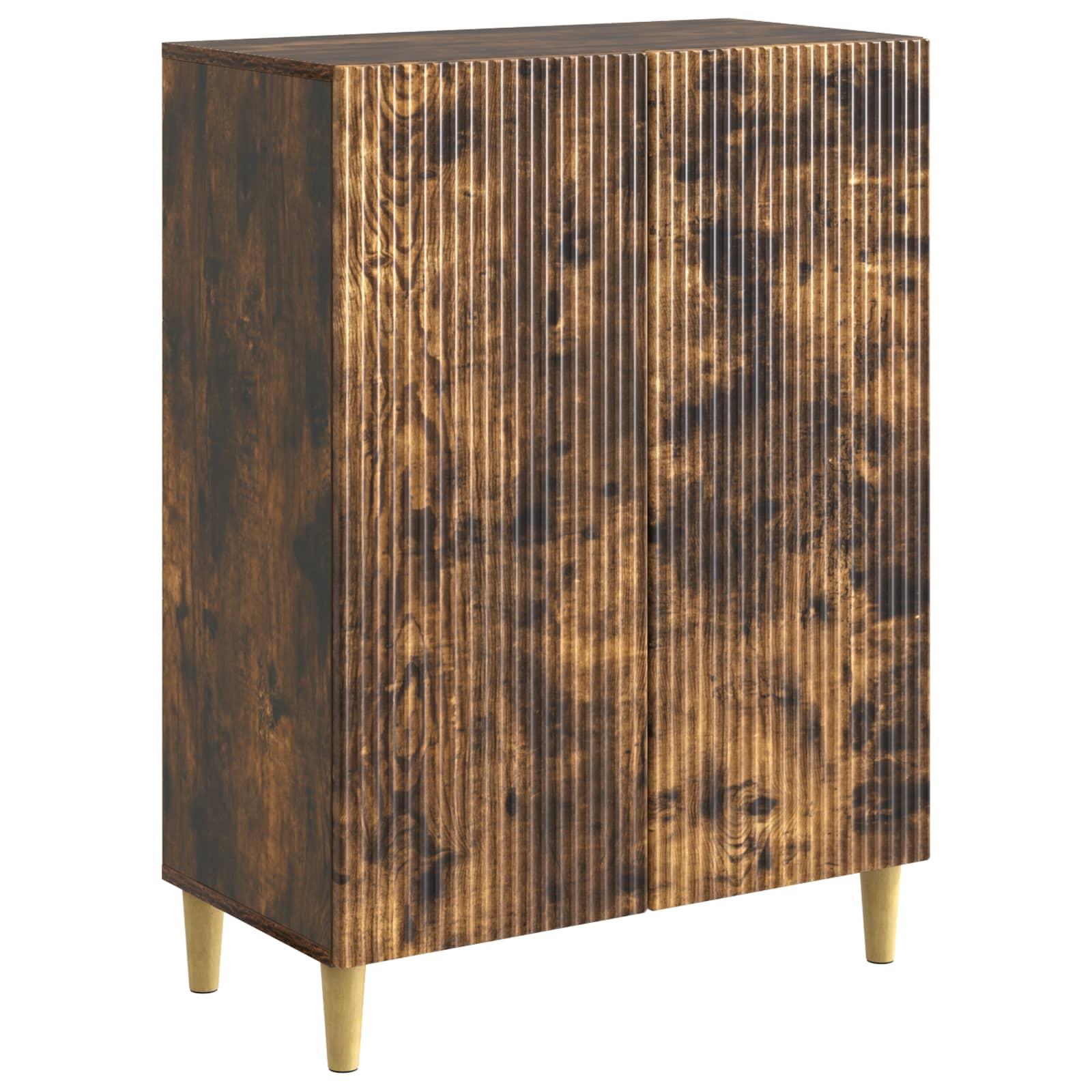 Sidebord Røget eg 66 x 34,5 x 90 cm Konstrueret træ billede