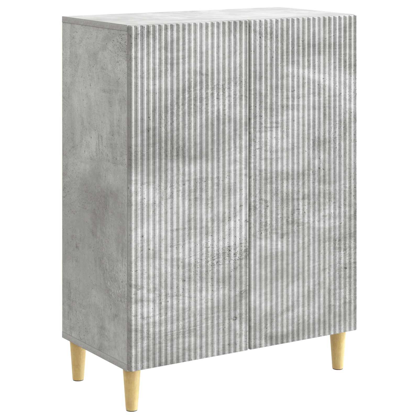 Sidebord Betongrå 66 x 34,5 x 90 cm Konstrueret træ billede