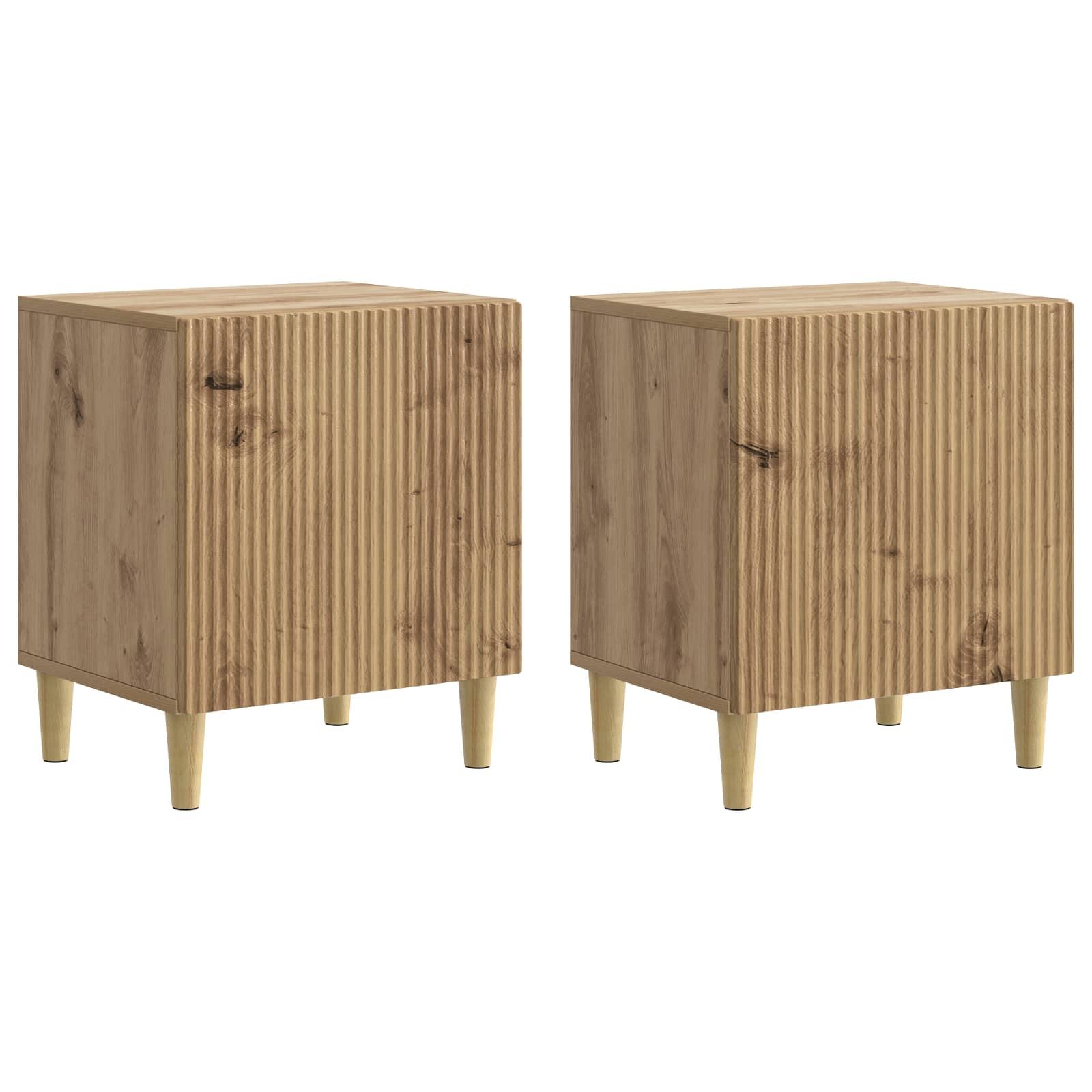Natskab 2 stk Artisan-eg 43 x 34,5 x 50 cm Konstrueret træ billede
