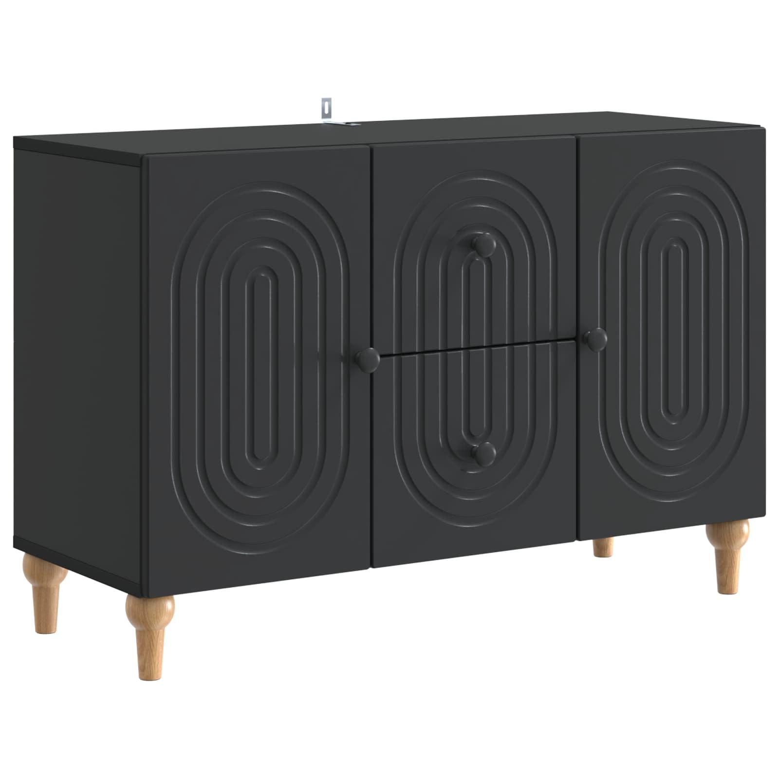TV-skab med skuffe Sort 89 x 34,5 x 60 cm Konstrueret træ billede