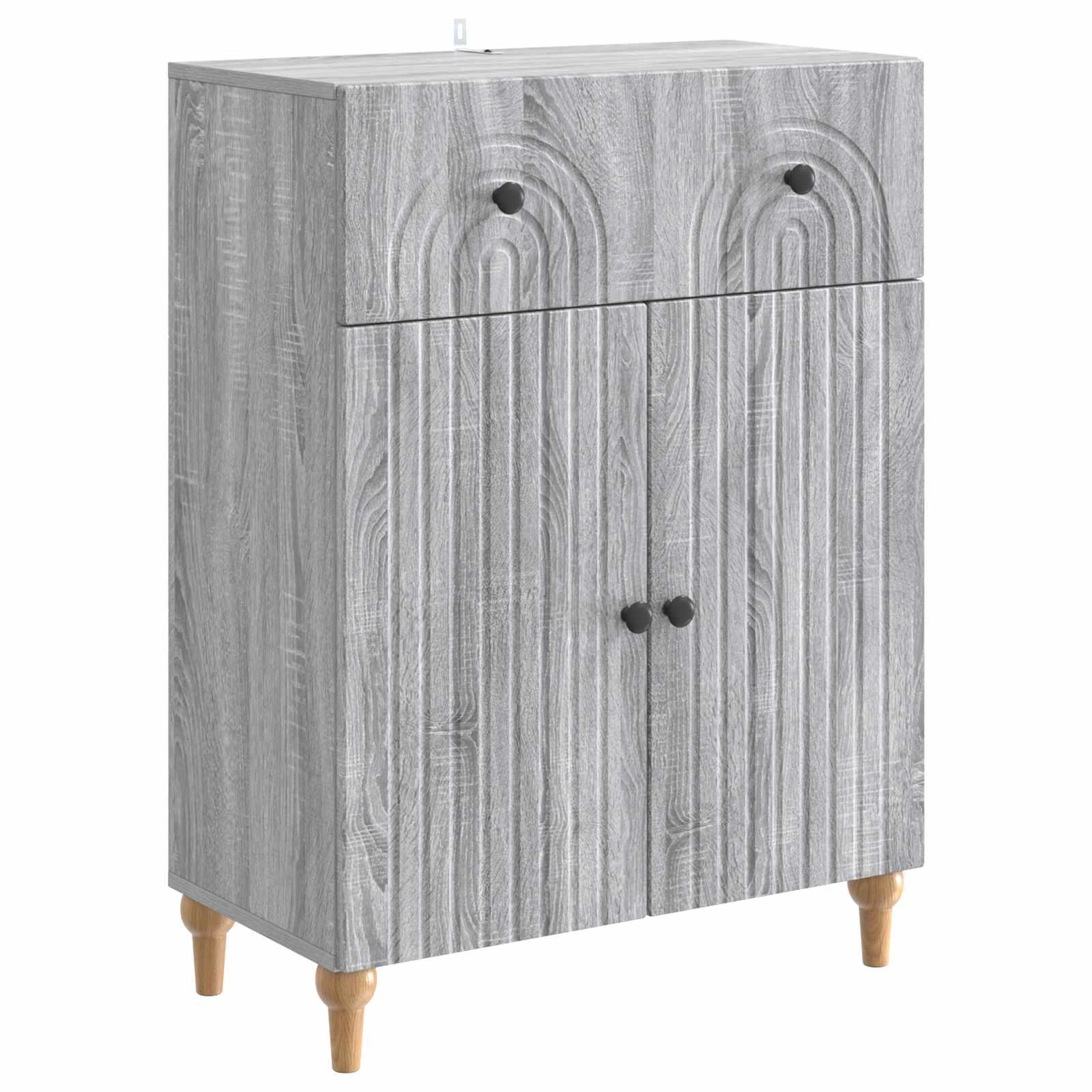 Sidebord Grå sonoma-eg 66 x 34,5 x 90 cm Konstrueret træ billede