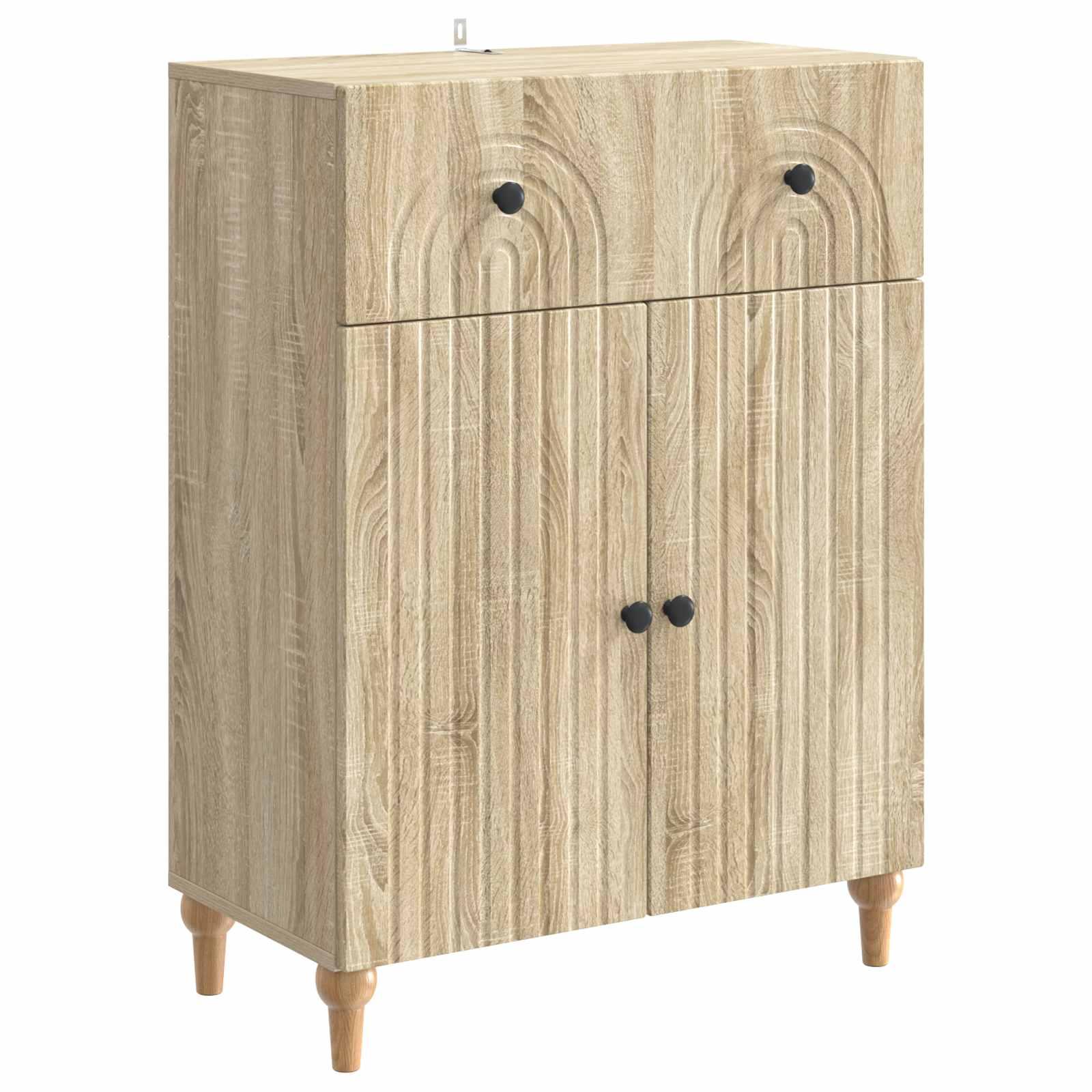 Sidebord Sonoma-eg 66 x 34,5 x 90 cm Konstrueret træ billede